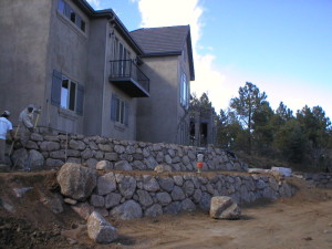 Boulder Retaining Wall